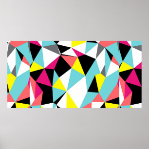 Abstracte driehoeken geometrische patroonachtergro poster