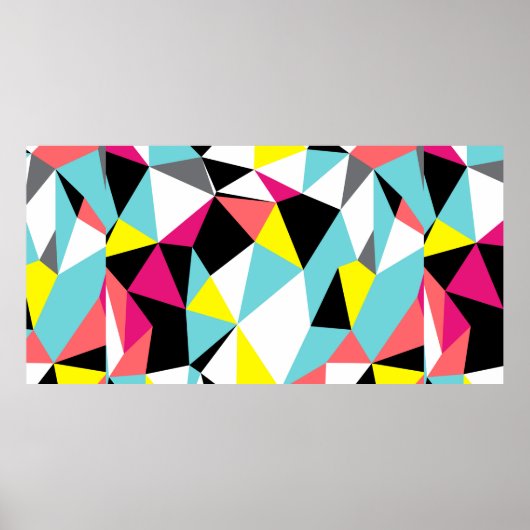 Abstracte driehoeken geometrische patroonachtergro poster (Voorkant)