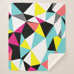 Abstracte driehoeken geometrische patroonachtergro sherpa deken