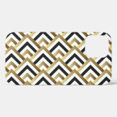 Abstracte driehoeken: Goud Zwart Naadloos Case-Mate iPhone Case (Achterkant (horizontaal))