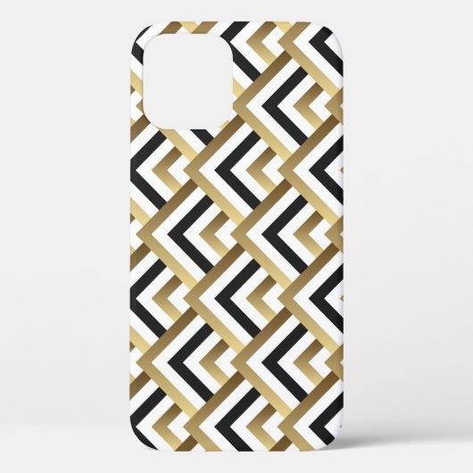 Abstracte driehoeken: Goud Zwart Naadloos Case-Mate iPhone Case (Achterkant)