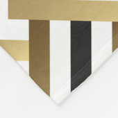 Abstracte driehoeken: Goud Zwart Naadloos Fleece Deken (Hoek)