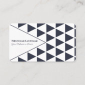 Abstracte driehoeken grijs blauw vormen ontwerp visitekaartje (Voorkant)