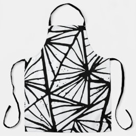 Abstracte driehoeken Lino Print All-Over Print Sch Schort