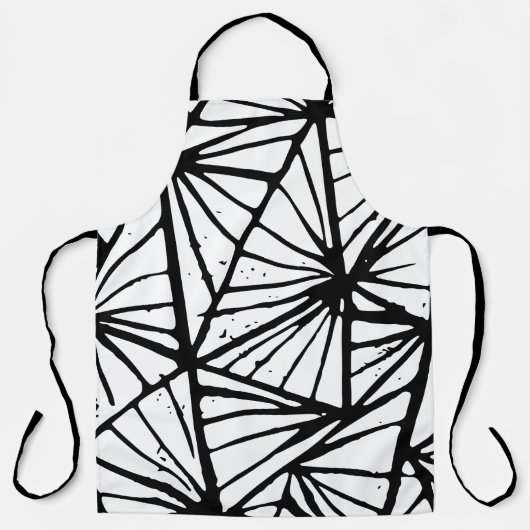 Abstracte driehoeken Lino Print All-Over Print Sch Schort (Voorkant)