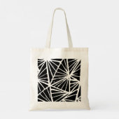 Abstracte Driehoeken Lino Print Boodschappentas Tote Bag (Achterkant)