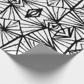 Abstracte driehoeken Lino Print Cadeaupapier (Hoek)