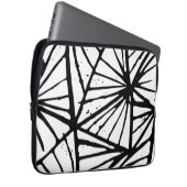 Abstracte driehoeken Lino Print Electronics Bag Laptop Sleeve (Voorkant Rechts)