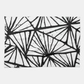 Abstracte driehoeken Lino Print Keukenhanddoeken (Horizontaal)