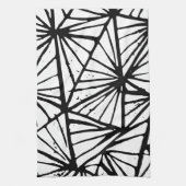 Abstracte driehoeken Lino Print Keukenhanddoeken (Verticaal)