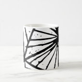 Abstracte driehoeken Lino Print Mok (Center)