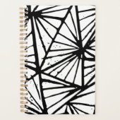 Abstracte driehoeken Lino Print Planner (Voorkant)