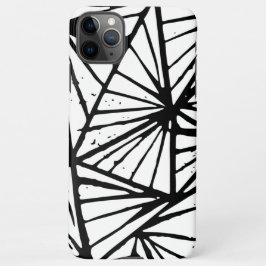 Abstracte driehoeken Lino Print Telefoonhoesje iPhone 11Pro Max Hoesje