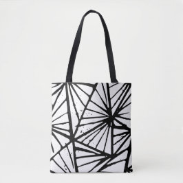 Abstracte driehoeken Lino Print Tote Bag
