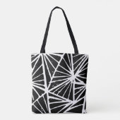 Abstracte driehoeken Lino Print Tote Bag (Achterkant)