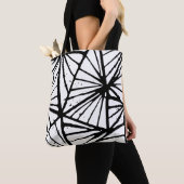 Abstracte driehoeken Lino Print Tote Bag (Dichtbij)