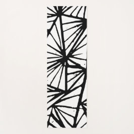 Abstracte driehoeken Lino Print Yoga Mat