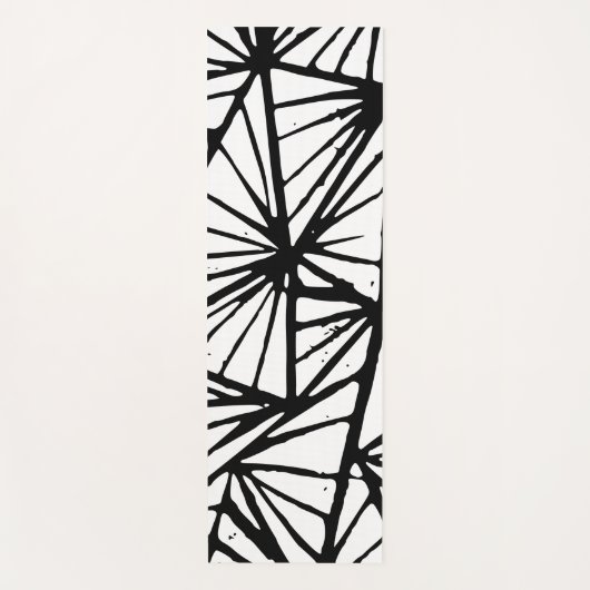 Abstracte driehoeken Lino Print Yoga Mat (Voorkant)