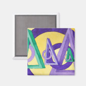 Abstracte driehoeken magneet (Voorkant / Achterkant)