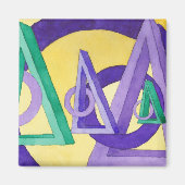 Abstracte driehoeken magneet (Voorkant)