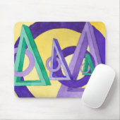 Abstracte driehoeken muismat (Met muis)