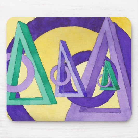 Abstracte driehoeken muismat (Voorkant)