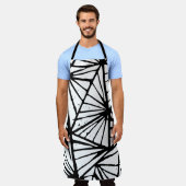 Abstracte driehoeken Print All-Over Print Schort (Gedragen)