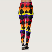 Abstracte driehoeken, regenboogkleurige Leggings v (Achterkant)