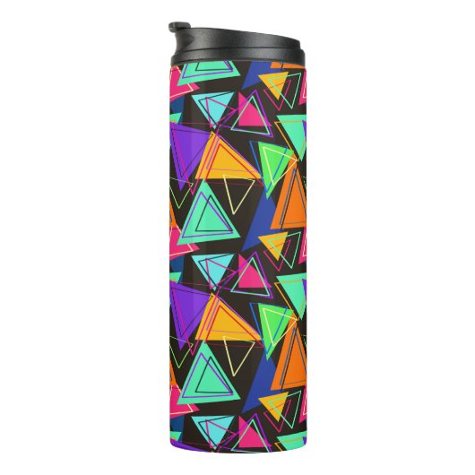 Abstracte driehoeken thermosbeker (Geroteerd rechts)