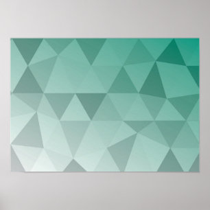 Abstracte Driehoekskunst - Rode Tinten Poster