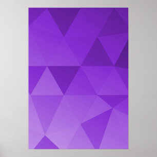 Abstracte Driehoekskunst - Rode Tinten Poster