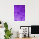 Abstracte Driehoekskunst - Rode Tinten Poster (Thuiskantoor)