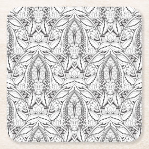 Abstracte driepartijendwars kartonnen onderzetters