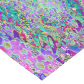 Abstracte drippige roze en paarse bloemen korte tafelloper (Hoek)