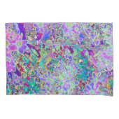 Abstracte drippige roze en paarse bloemen kussensloop (Voorkant)