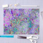 Abstracte drippige roze en paarse bloemen tissuepapier (Craft)