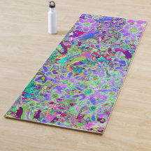 Abstracte drippige roze en paarse bloemen