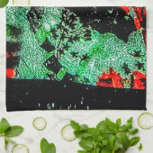 Abstracte droge bloem Keuken Handdoeken (Gevouwen)