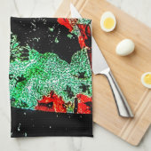 Abstracte droge bloem Keuken Handdoeken (Quarter Fold)