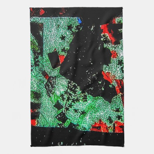 Abstracte droge bloem Keuken Handdoeken (Verticaal)