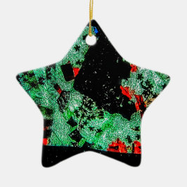Abstracte droge bloem Ornament Star gerecycled pla