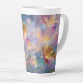 Abstracte dromerige bloementuin latte mok (Rechterhoek)