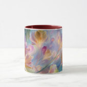 Abstracte dromerige bloementuin mok (Midden)