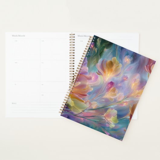 Abstracte dromerige bloementuin planner (Display)