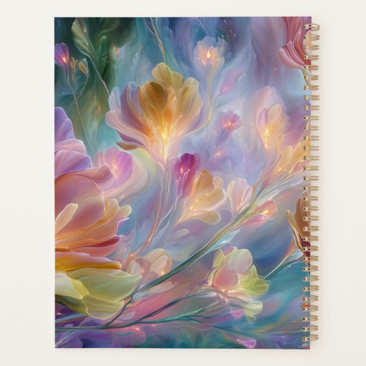 Abstracte dromerige bloementuin planner (Achterkant)