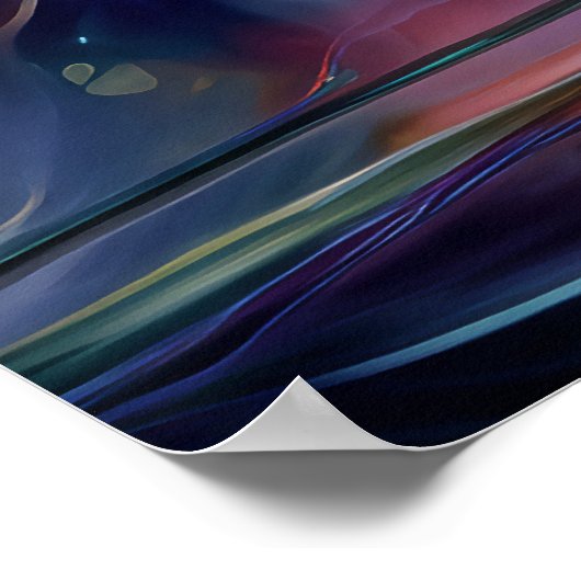 Abstracte dromerige bloementuin poster (Hoek)