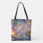 Abstracte dromerige bloementuin tote bag (Achterkant)