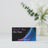 Abstracte dromerige Paarse blauwe veeg Visitekaartje (Staand voorkant)