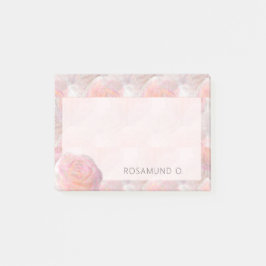 Abstracte Dromerige Pastelrozen met Naam Post-it® Notes