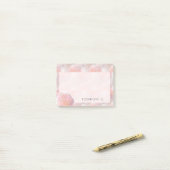 Abstracte Dromerige Pastelrozen met Naam Post-it® Notes (Op bureau)